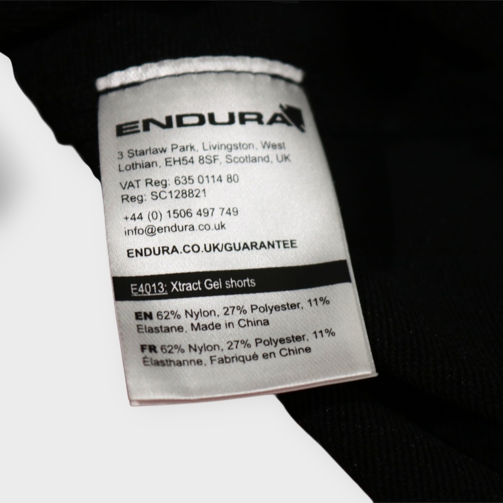 Endura Mens Xtract Gel Short - Black - XXL E4013BK/7 Cycling Shorts Gel Padding - Picture 6 of 9